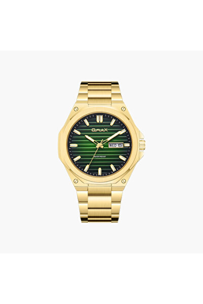 Omax Gold Tone Stainless Steel Watch
