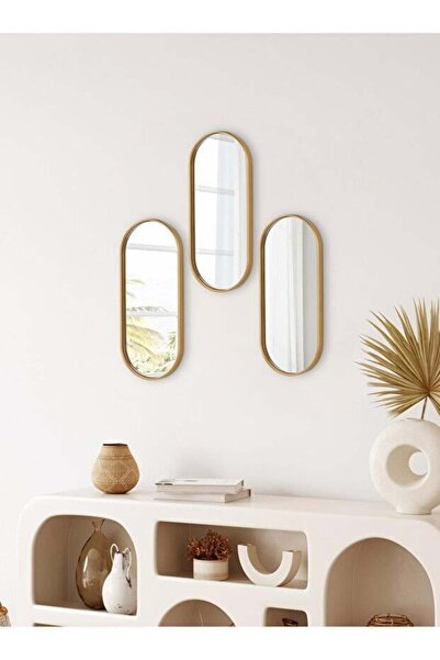 Metpoint Oval Mirrored Gold 12X30 Serving Tray for Coffee and Tea (Multi-Purp...