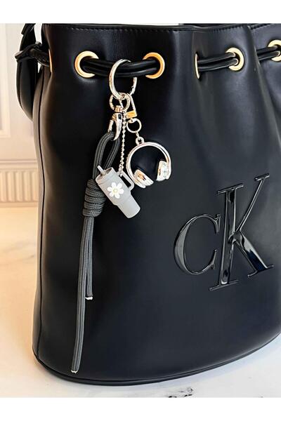 ROSSEV Charm Gray Thermos Figured Keychain - Bag Charm (Silver Headphone Model)