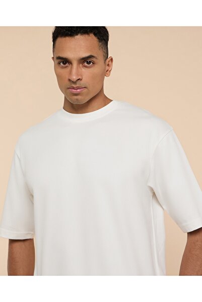 R&B تي شيرت سادة برقبة دائرية وأكمام قصيرة