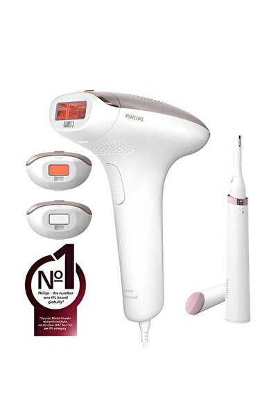 Philips جهاز لوميا لإزالة الشعر بتقنية IPL، سلسلة 7000، مزود بمستشعر لون البش...