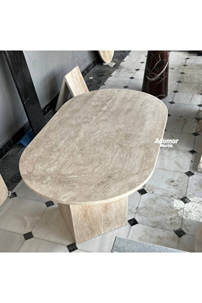 adomarmarblehandmadeandluxury Natura Traverten Orta Sehpa
