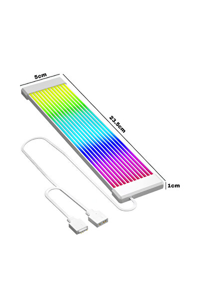 Exem Shop ARGB Anakart Kablo Kılıfı Beyaz (5V 3-Pin)