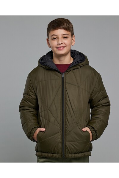 R&B سترة بغطاء رأس مع سحاب للإغلاق