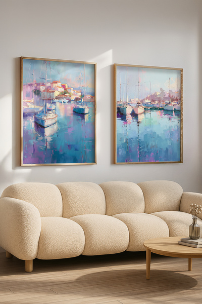 STARYUNA Set de pictură cu efect de pictură în ulei cu cadru din lemn, cu efe...