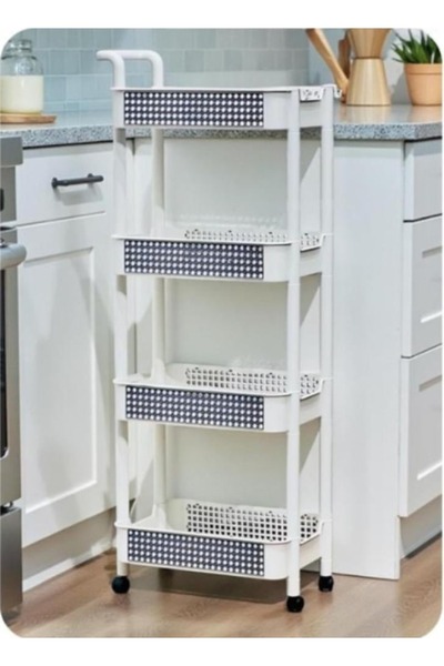 DEC39 Elegant four-shelf tall storage cart
