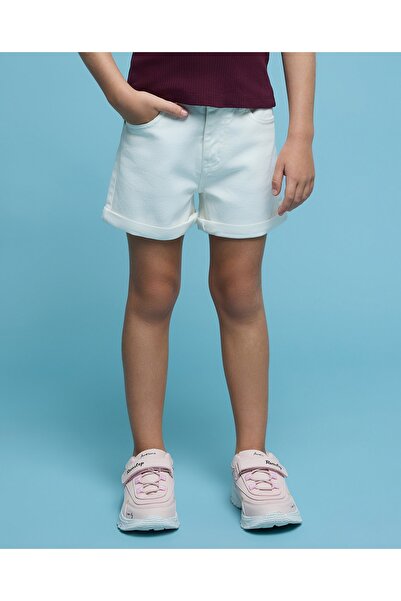 R&B Solid Shorts with Button Closure