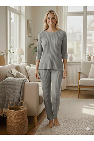 LXL KADIN FİTİLLİ İKİLİ TAKIM EŞOFMAN TAKIMI