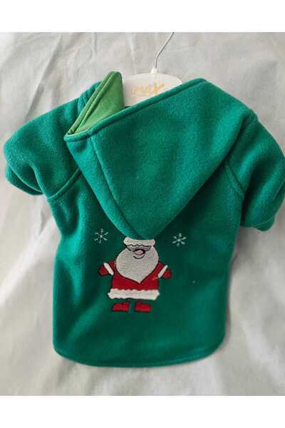 MAX DESİGN سترة للكلاب مطرزة بابا نويل باللون الأخضر