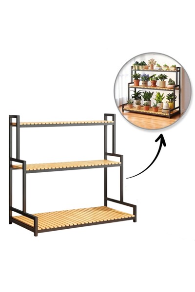 OEM Flower stand, 3-tier flower shelf, 120 cm long