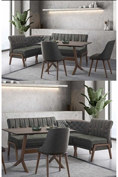 Breda Home Concept Aztek Sandıklı Mutfak Köşe Oturma Masa Takımı