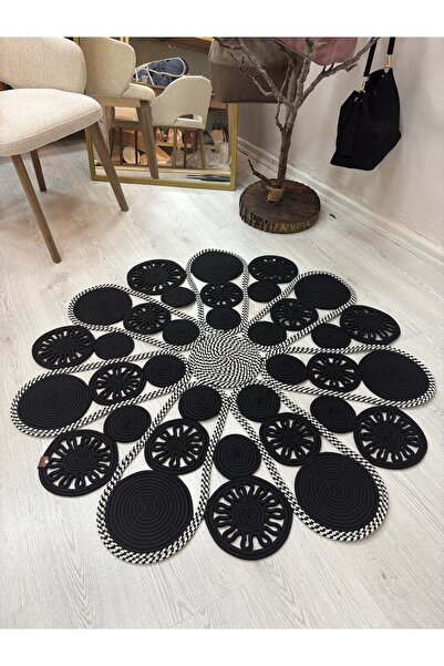 MaVaux Elora Doğal Hasır Jüt Kilim El Dokuması Özel Tasarım Salon Yatak Odası...