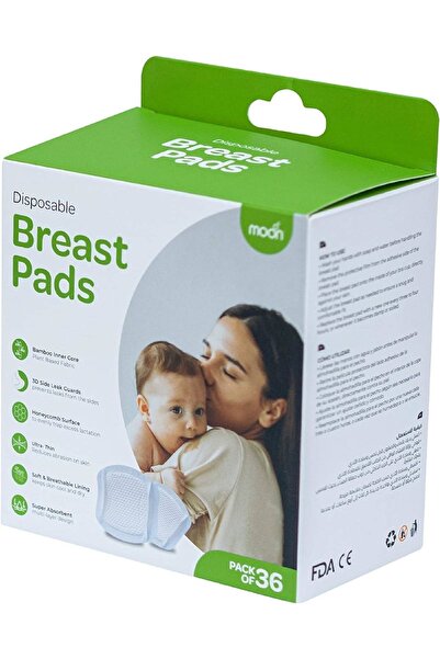 Moon فوط صدرية من الخيزران للاستخدام مرة واحدة للأمهات المرضعات، مصممة بشكل ا...