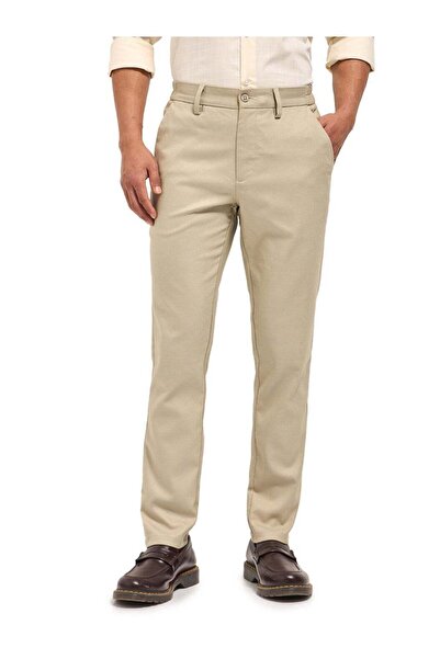 The Bear House Men Solid Slim Fit Formal Trouser