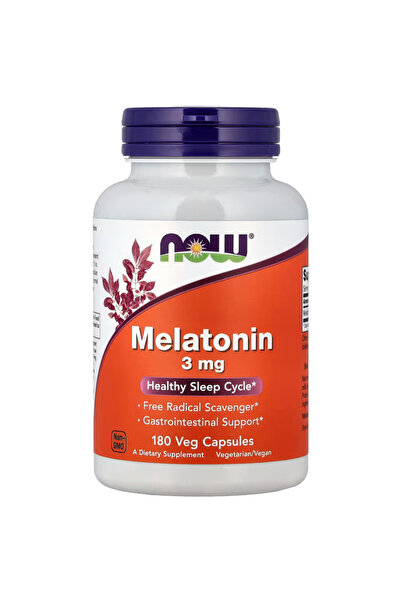 Now Foods Supplements, 3 mg, Free Radical Scavenger, Healthy Sleep Cycle, 180...