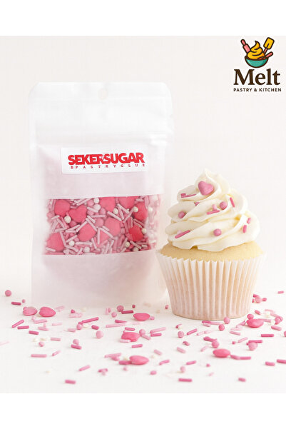 melt pastry & kitchen Pasta Süsleme Şekeri Mixs Baby Shower Pembe 40 gr. Spri...
