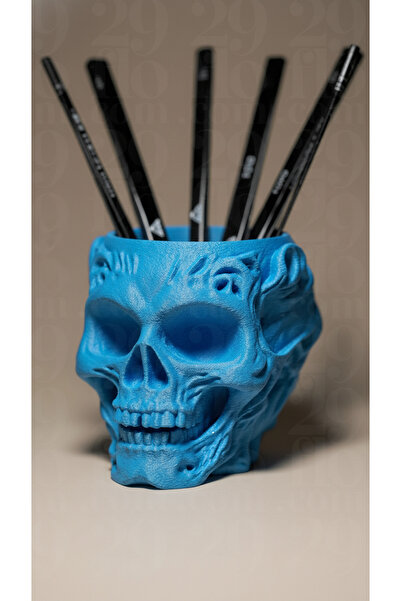 Plodna House 3D дизайн скелет-изглед настолен държач за моливи - готически де...