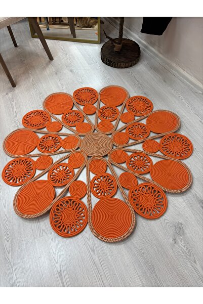 MaVaux Elora Doğal Hasır Jüt Kilim El Dokuması Özel Tasarım Salon Yatak Odası...