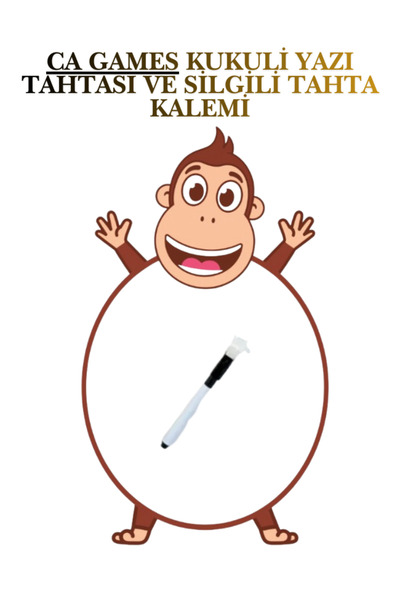 CA Games Kukuli Yazı Tahtası ve Silgili Tahta Kalemi