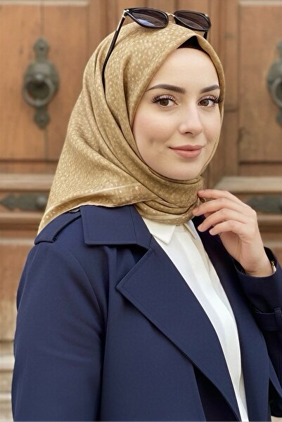 İmajButik Eșarfă din bumbac digital Soft Mustard