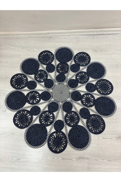MaVaux Elora Doğal Hasır Jüt Kilim El Dokuması Özel Tasarım Salon Yatak Odası...