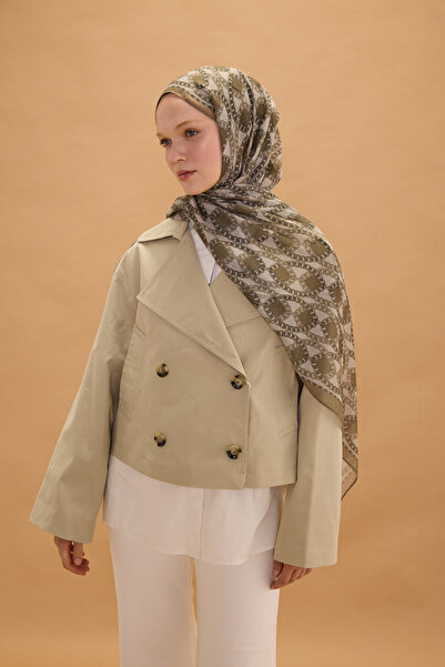 cs camellia scarf Πράγα Ραμί Σάλι - Χακί