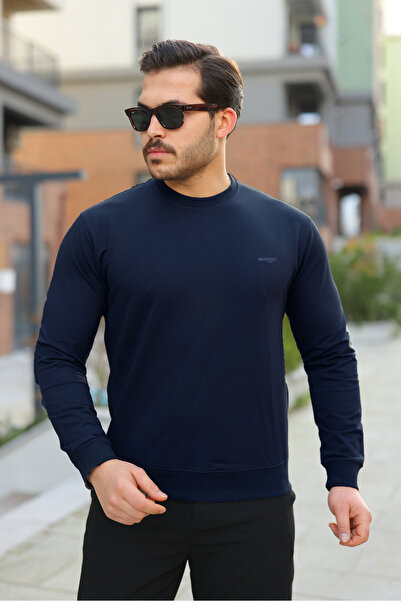 Fors Life Navy Blue Relaxed Crew Neck Men's Sweatshirt