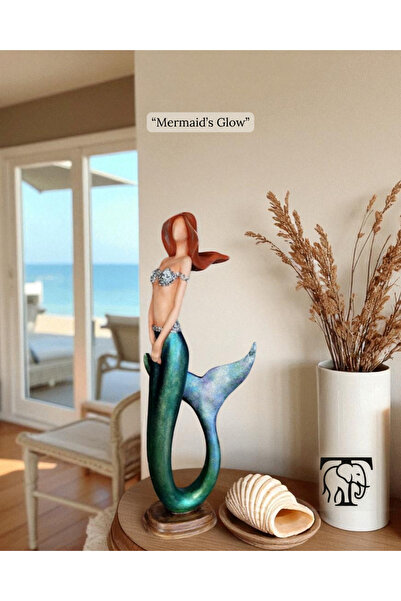 Turapia Design Deniz Kızı Özel Tasarım El Yapımı Polyester Büyük Boy Dekorati...