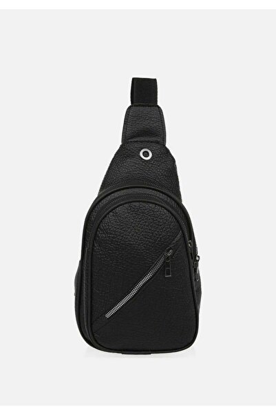 SSO Unisex Chest and Backpack with Cross Straps, 3 Compartments, Black