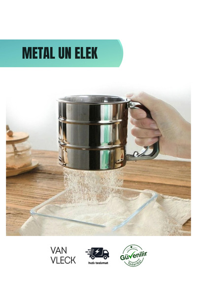 VAN VLECK Un Eleği – Paslanmaz Çelik İnce Elek, Hamur ve Pasta İçin Pratik Mu...