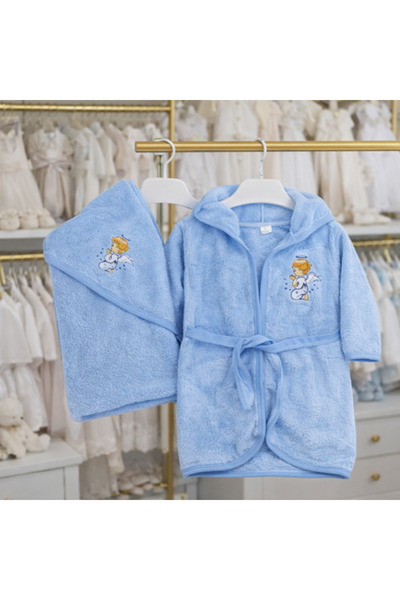 Inovius Set prima baita cu halat, prosop si manusa - AL103