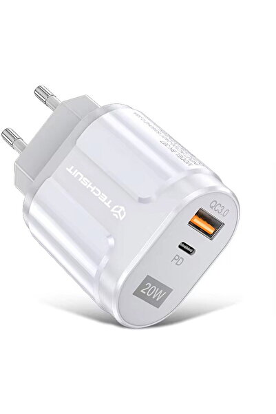 Techsuit CHPD038 USB,USB Type-C 20W Alb