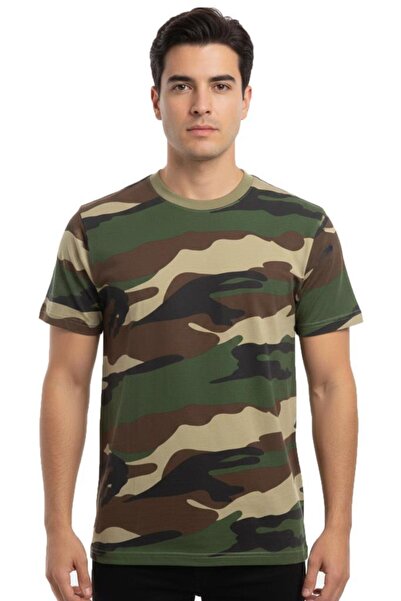 SINGLE SWORD Camouflage Pattern Short Sleeve Crew Neck T-Shirt & Undershirt