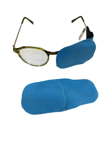 Optic Master Cloth Eye Patch for Children 1 Pair Blue