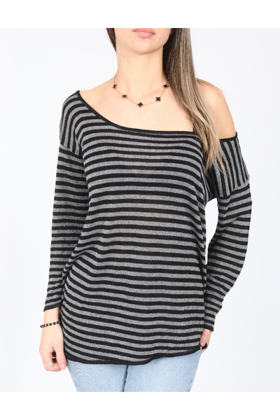 Evendi Blouse, gray/black