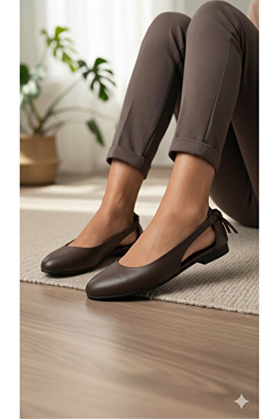 modastilin حذاء باليرينا نسائي بتفاصيل فيونكة ونعل مريح للاستخدام اليومي في ا...