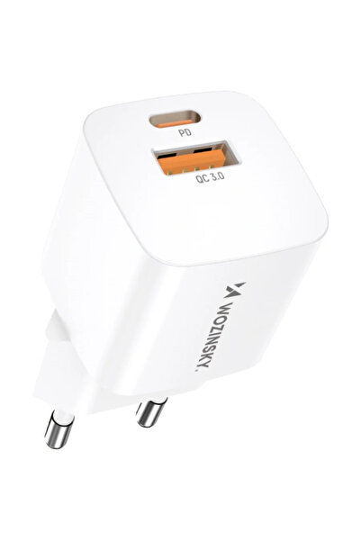 WOZINSKY CMWCW 20W USB-C / USB-A, 2 porturi, alb