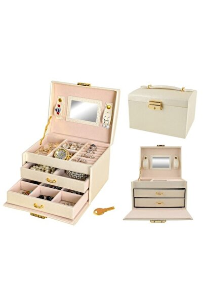 Beautylushh - Jewelry Storage Box Royal, Beige