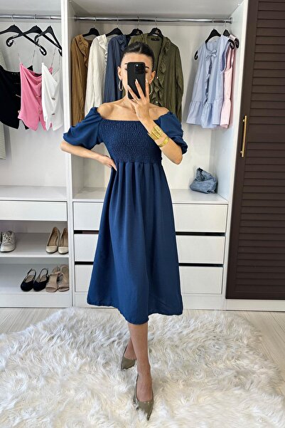 Noa&Noa Balon Kol Gipeli Elbise - Lacivert LACİVERT