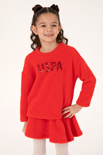 U.S. Polo Assn. Girl's Red Sweatshirt 50317981-Vr030