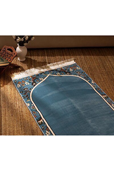 Segadty سجادة صلاة محراب مستوحاة من الإمام الحرام، لون أزرق سماوي، سمك 8 مم، ...