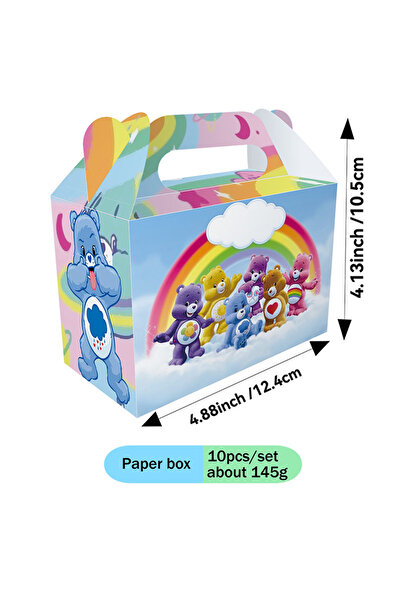Miniso Paper Box 10pcs Care Bear Party Supplies Disposable Plate Napkin Table...
