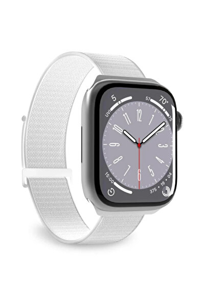 Puro Curea de ceas din nailon „SPORT” pentru Apple Watch 38–40–41 mm, albă