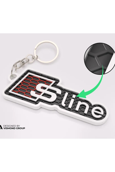 HİDRODEN Audi S Line Car Key Chain - Audi Automobile Key Chain - Logo Key Chain