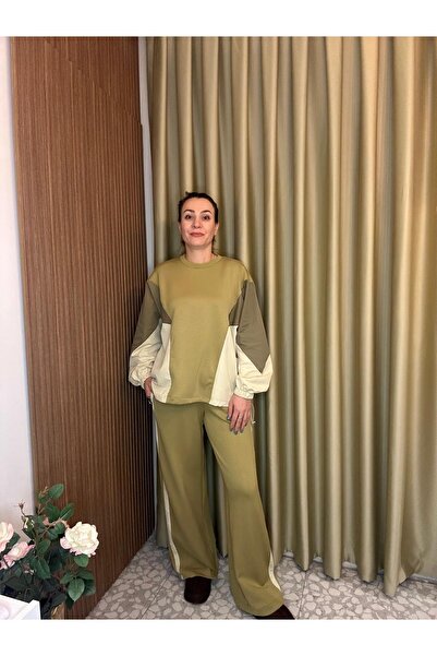 MU&ME BOUTİQUE EŞOFMAN TAKIMI TRENÇ GARNİLİ PARAŞÜT KUMAŞ BELDEN BÜZMELİ OVER...