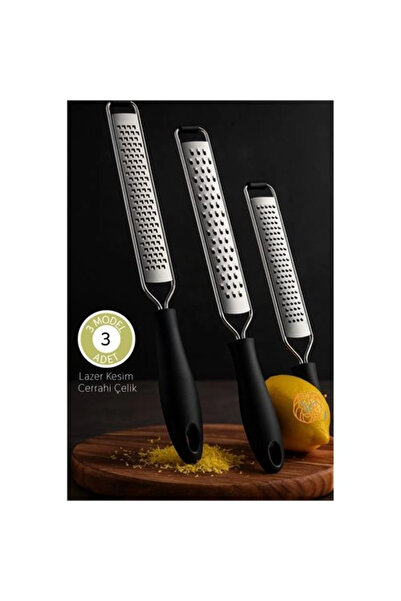 CT STONES Bfs 3-Piece Professional Steel Grater Set: Lemon Cheese Chocolate Z...