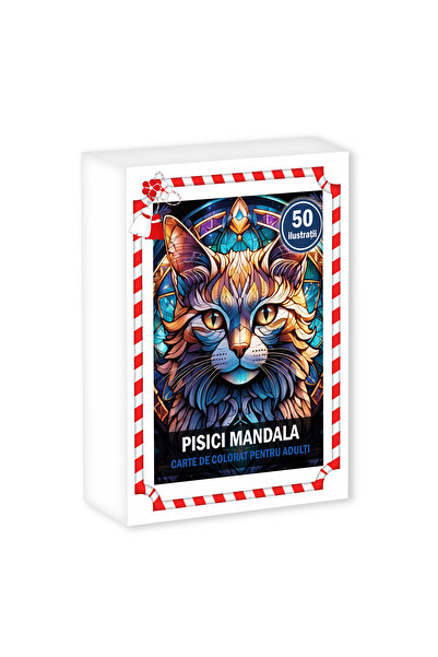 Legendary Gifts Martisor de colorat, format A6 in cutie, model: Pisici Mandala