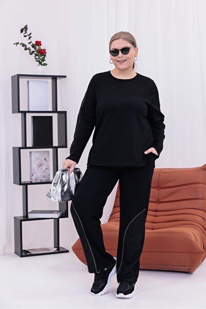 Siyezen Σετ Ασημένιο ριγέ Μεγάλου Μεγέθους