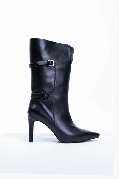 Rugano Genuine Leather Handmade Rubber Sole Women's Winter Boots with Metal B...