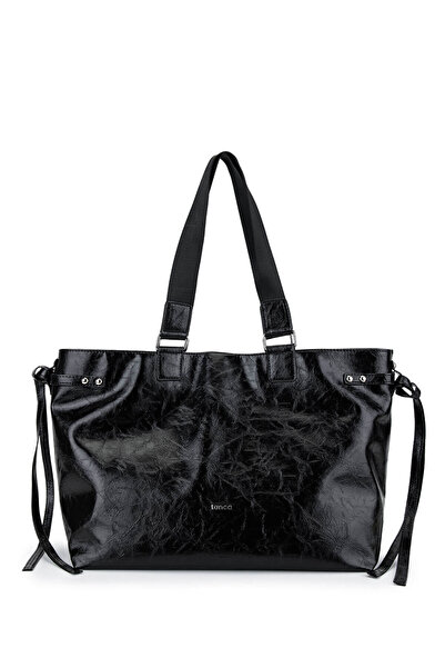 Tamer Tanca Kadın Suni Deri Siyah Kol Çantası